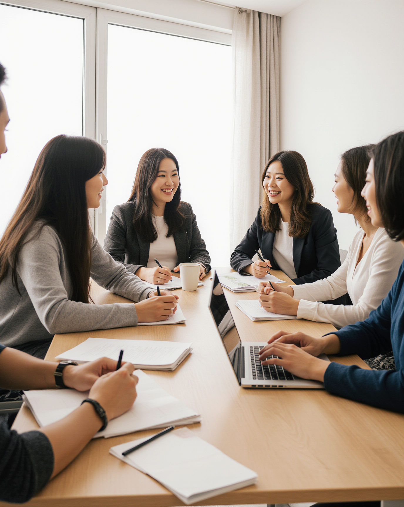 Professional team collaboration and recruitment meeting